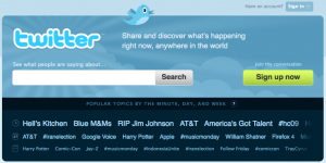 New Twitter Home Page