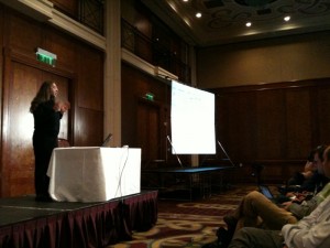 Donald Farmer onstage at SQLbits