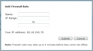 Adding a SQL Azure Firewall Rule