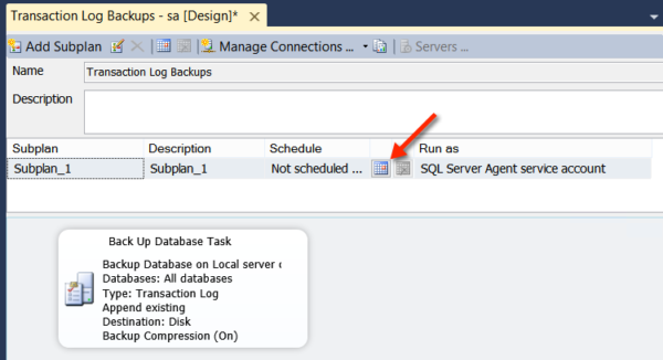 Set the Schedule on the Agent Job