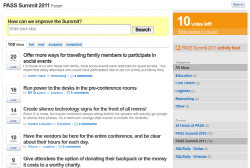 Submit Your Feedback and Vote