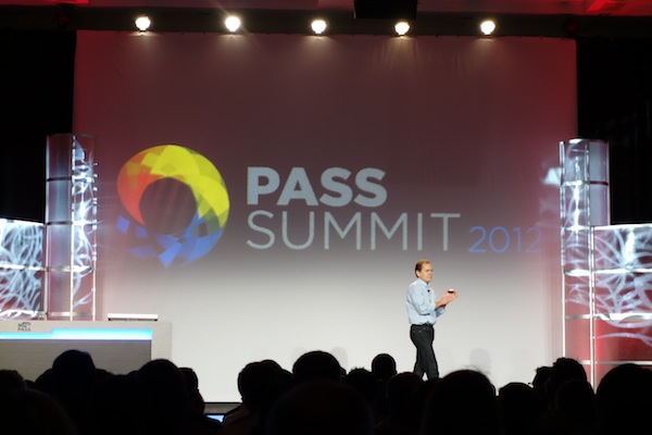 Ted Kummert onstage at SQLPASS