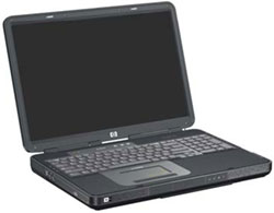 2005: HP Compag nx9600 - loaded with a  Pentium 4 650, 2048 MB RAM, 60 GB 7,200 RPM hard drive, and almost 10 pounds