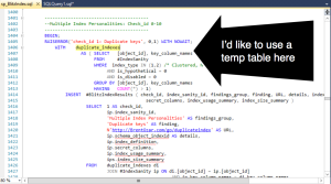 SSMS Need to add a temp table!