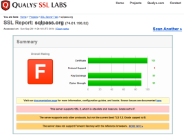 SSL test results for SQLpass.org - click here to rerun the test, takes about 30 seconds