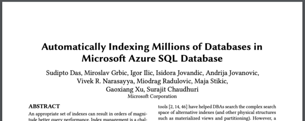 Automatically Indexing in Azure SQL DB