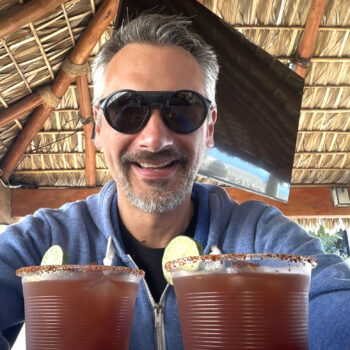 Brent with two Bloody Marys