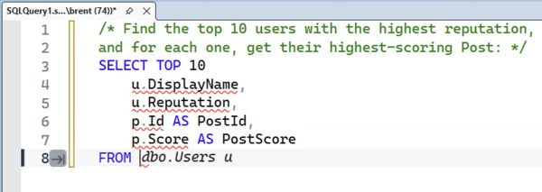 Code completions in progress